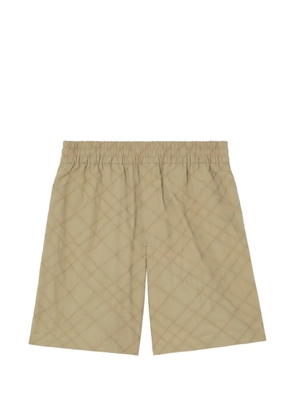 Burberry Check embroidered cotton shorts - Neutrals