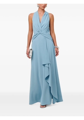 SÁVEL Hennie twist-front draped maxi dress - Blue