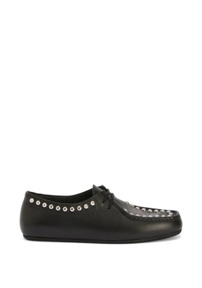 Jil Sander Hood stud-embellished loafers - Black