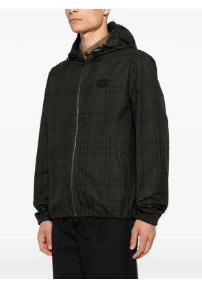 Burberry check-pattern hooded jacket - Brown