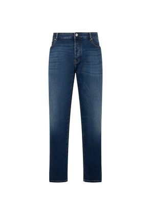 Moorer faded five-pocket jeans - Blue