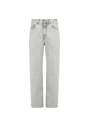 Moorer acid-wash slit-hem jeans - Grey