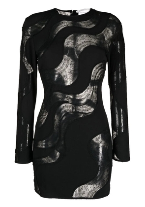 Stella McCartney Makenzie wave lace-insert dress - Black