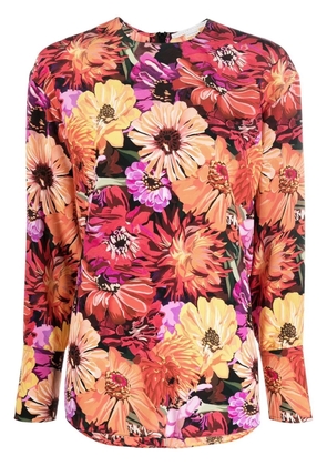 Stella McCartney floral-print silk blouse - Red