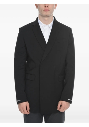 MSFTSrep double-breasted logo-print blazer - Black
