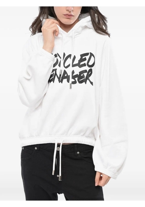 DSQUARED2 logo-print drawstring hoodie - White