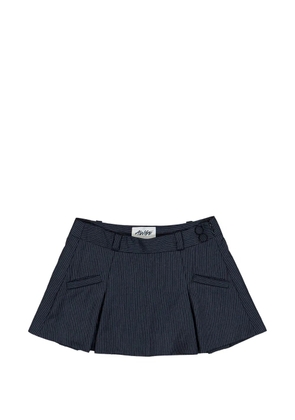 AWGE pinstripe-pattern pleated mini skirt - Grey