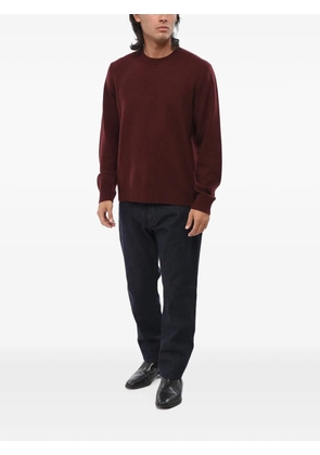 Vince ribbed-trim crew-neck sweater - Red