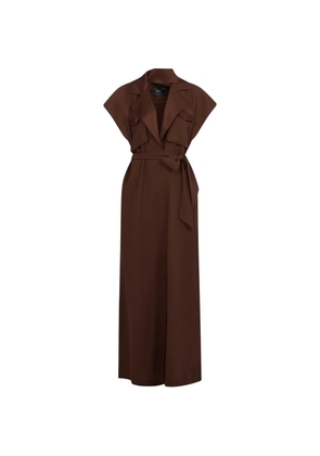 Taller Marmo Serengeti belted-waist maxi dress - Brown
