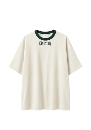 Givenchy logo-print ringer T-shirt - Neutrals