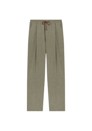 RETORI drawstring-waist pleated tailored trousers - Grey