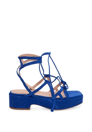 Alberta Ferretti crisscross-strap platform sandals - Blue