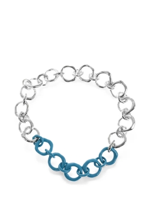 Jil Sander enameled chain necklace - Silver