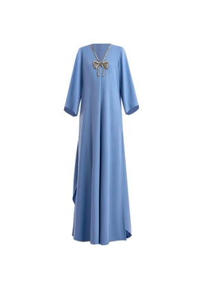 Gemy Maalouf beaded-bow kaftan - Blue