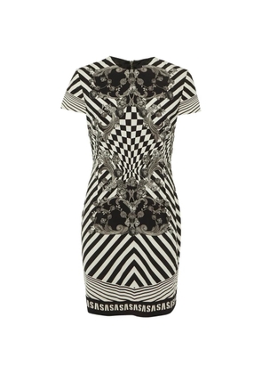 Versus Pre-Owned printed crepe mini dress - Black