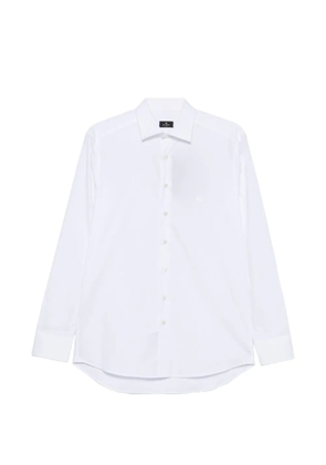 ETRO embroidered-logo long-sleeve shirt - Blue