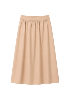 Gran Sasso gathered A-line skirt - Neutrals