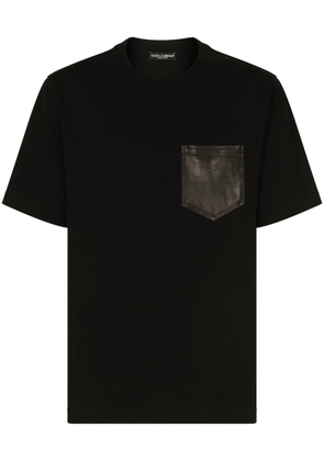 Dolce & Gabbana logo-stamp cotton T-shirt - Black