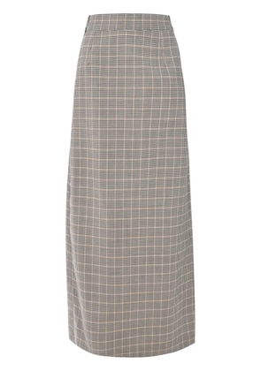 Rabanne checked midi skirt - Neutrals