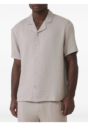 MAUVAIS Fiorano textured short-sleeve shirt - Neutrals