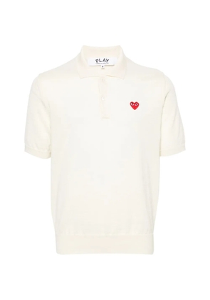 Comme Des Garçons Play Kids heart-patch polo shirt - Neutrals
