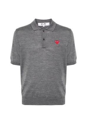 Comme Des Garçons Play Kids heart-patch polo shirt - Grey