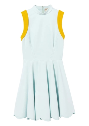 PUCCI contrast-trim flared dress - Blue