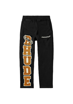 RHUDE McLaren chenille-patch track pants - Black