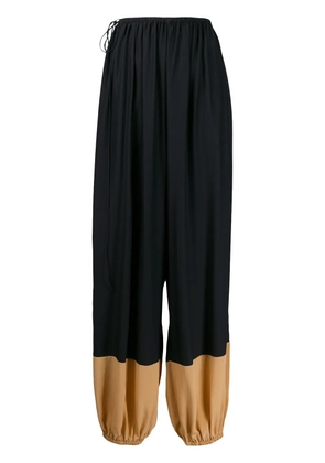 Stella McCartney contrast-panel baggy trousers - Black
