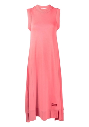 Stella McCartney logo-patch detail tank dress - Pink
