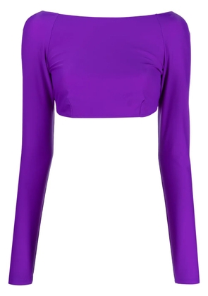 PUCCI Iride-print cropped top - Purple