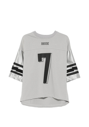 RHUDE logo-print mesh T-shirt - Grey