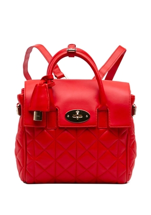 Mulberry Pre-Owned 2000-2026 Mini Quilted Nappa Cara Delevingne Convertible Bag backpack - Red
