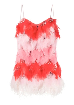 PUCCI x Koché embellished feather top - Pink