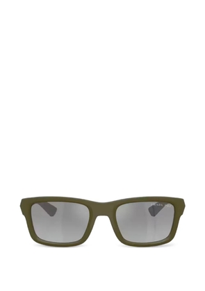 Prada Linea Rossa logo-plaque rectangle-frame sunglasses - Green