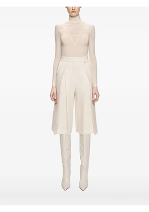 NISSA lyocell wool-blend turtleneck top - Neutrals