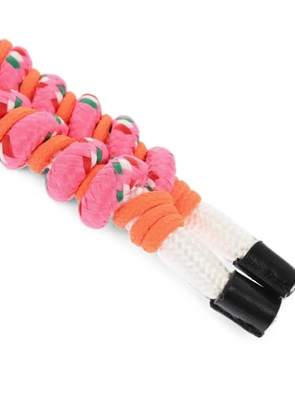 DSQUARED2 maxi-carabiner braided keyring - Pink