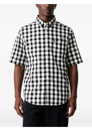 Fred Perry gingham-check short-sleeve shirt - Black