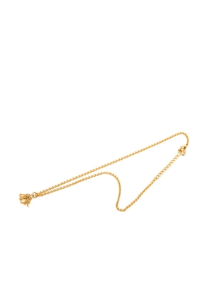 Christian Dior Pre-Owned 2000-2026 Gold Plated Logo Pendant Necklace costume necklace