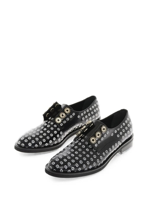 Coliac embroidered slip-on Derby shoes - Black