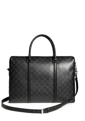 Gucci medium Essence Classic GG Supreme briefcase - Black