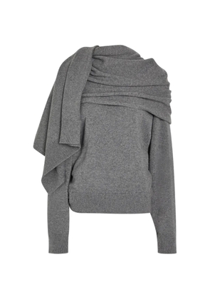 ARMARIUM Alida scarf-effect draped sweater - Grey