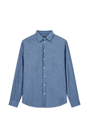 Emporio Armani long-sleeve cotton shirt - Blue