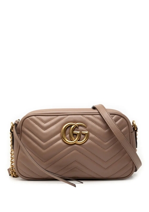 Gucci Pre-Owned 2000-2015 Small GG Marmont Matelasse Leather crossbody bag - Brown