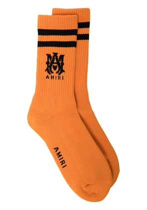 AMIRI logo embroidered ankle socks - Orange