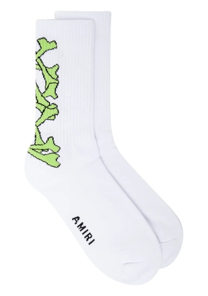 AMIRI logo-print socks - White