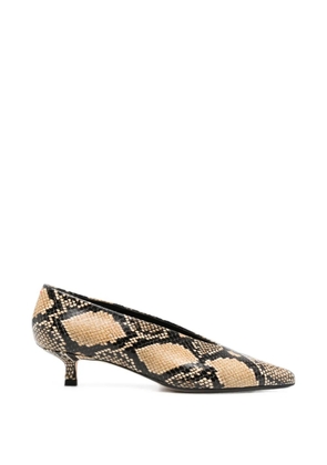 Aeyde Clara snake-effect pointed-toe pumps - Neutrals