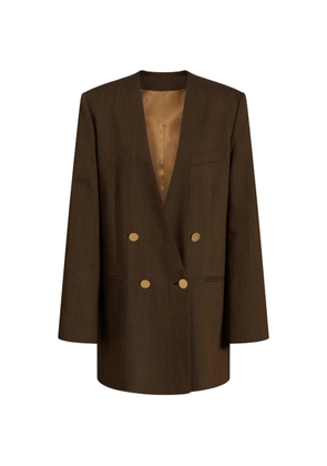 Alberta Ferretti button double-breasted blazer - Brown