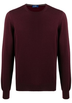 Barba crewneck wool jumper - Red