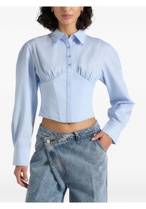 Manière De Voir Margot corset cotton shirt - Blue
